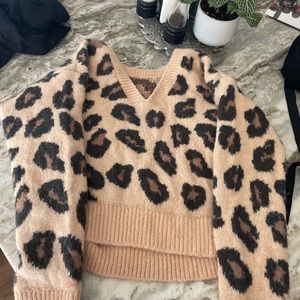 victoria secret cheetah sweater